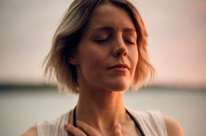 woman focusing on her mental health